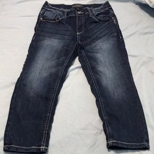 Girls silver Capri jeans NWOT